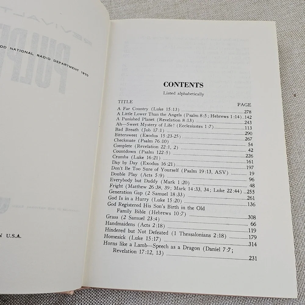 Revivaltime Pulpit Sermon Book Number 14 C M Ward Assemblies‎ of God Radio